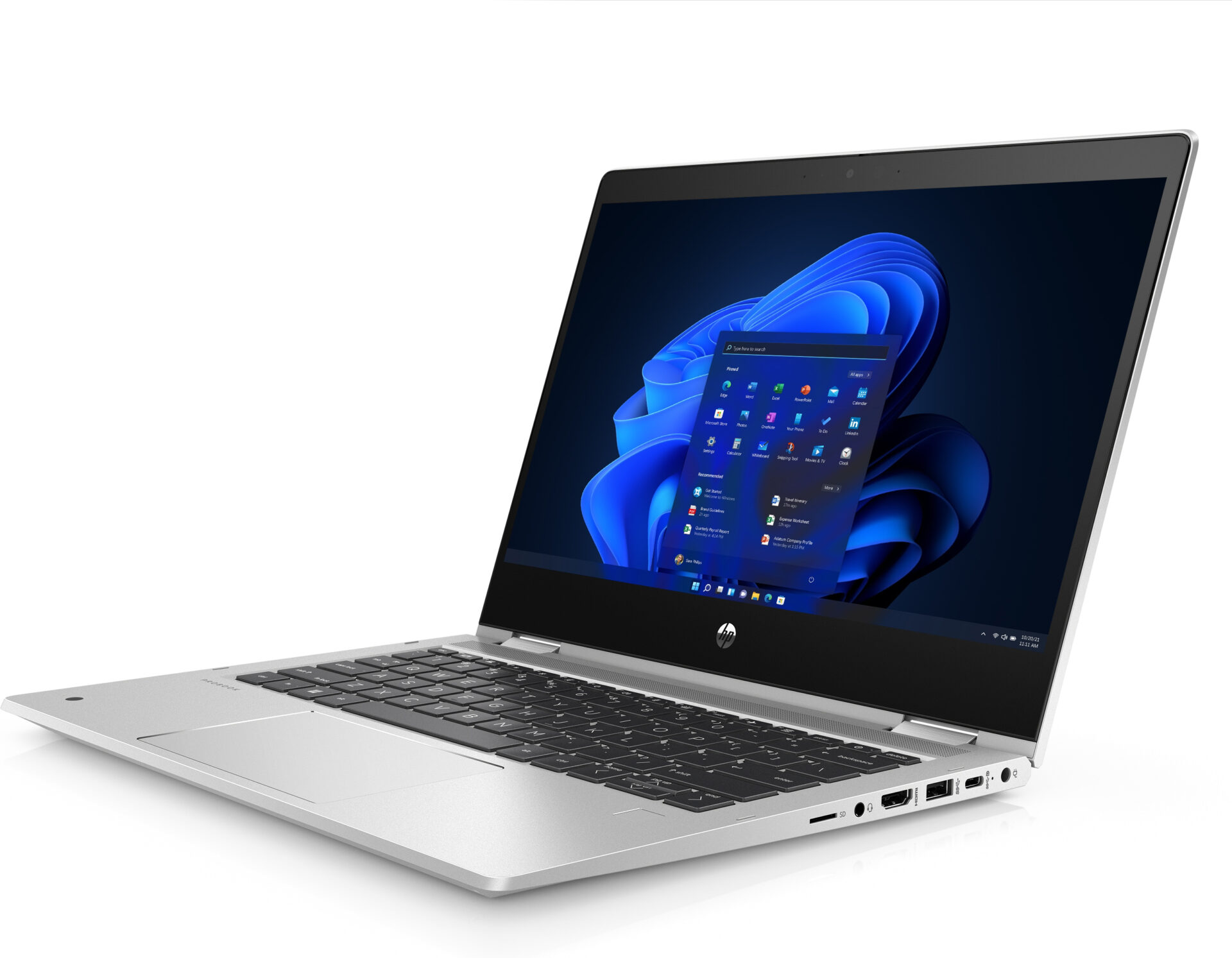 HP Pro x360 435 13.3 G9 AMD Ryzen™ 5 5625U Hybride (2-in-1) 33,8 cm (13.3") Touchscreen Full HD 8 GB DDR4-SDRAM 256 GB SSD Wi-Fi 6 (802.11ax) Windows 11 Pro Zilver - Afbeelding 2